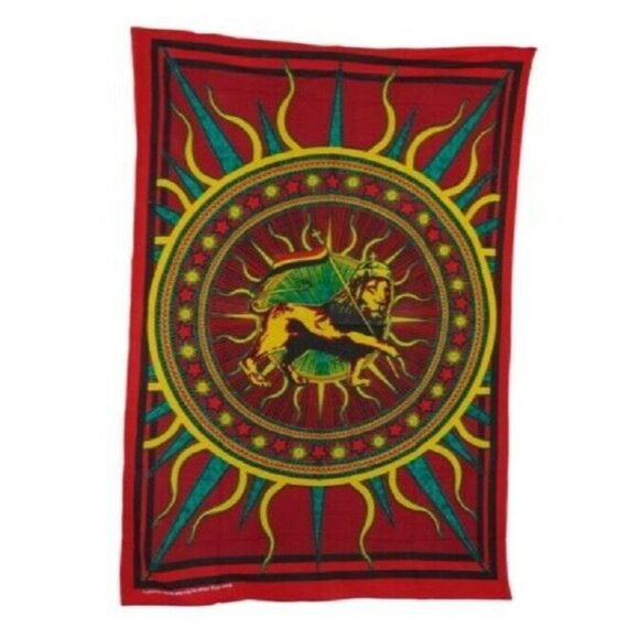 New Large Lion of Judah Tribe Rasta Wall Hanging Gift Tapestry Selassie African - Picture 1 of 3